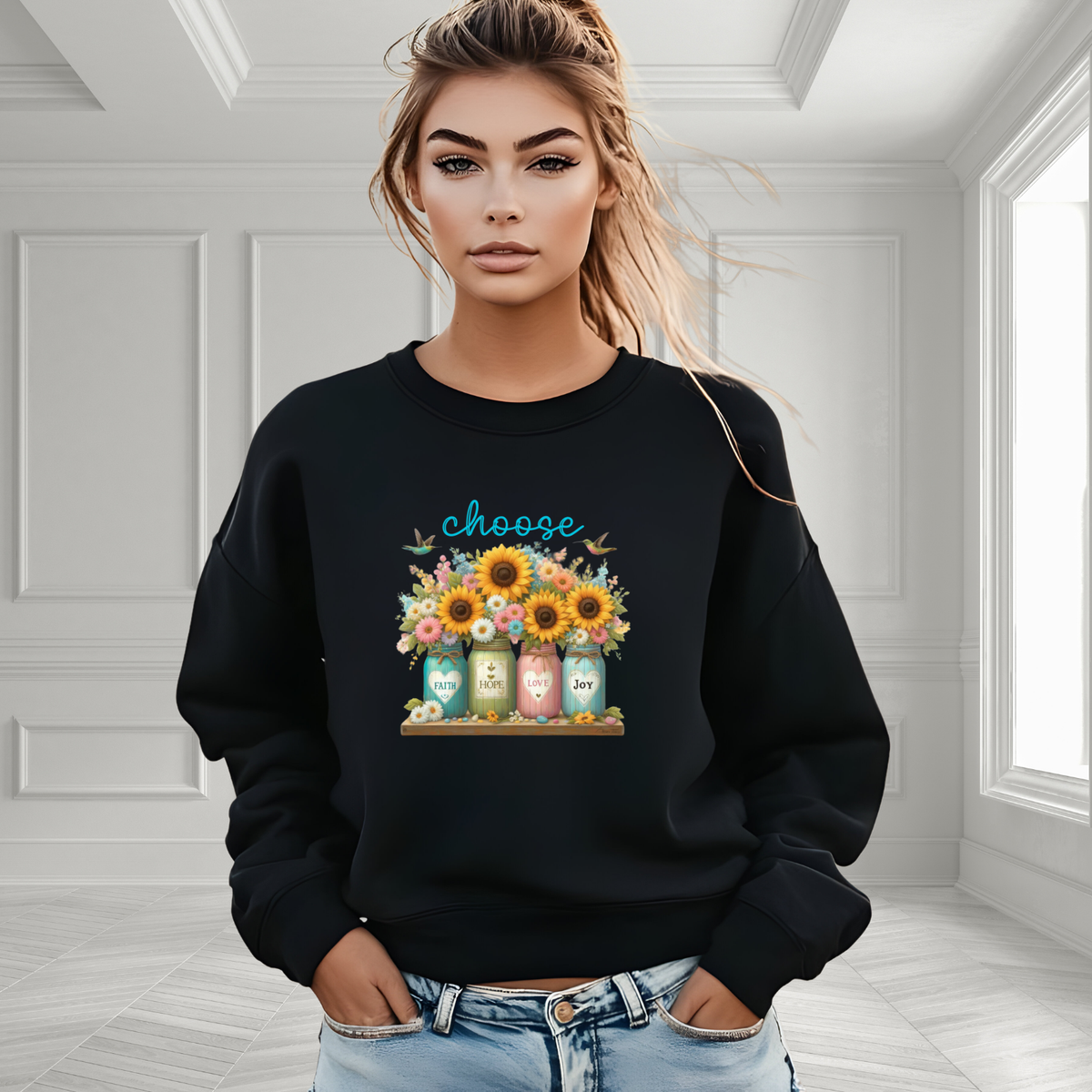 Choose Faith, Hope, Love, Joy Crewneck Sweatshirt