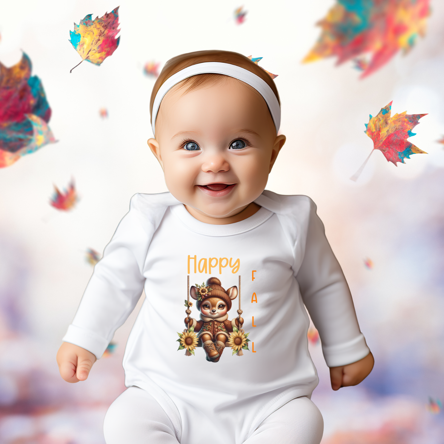 Happy Fall Infant Long Sleeve Onesie