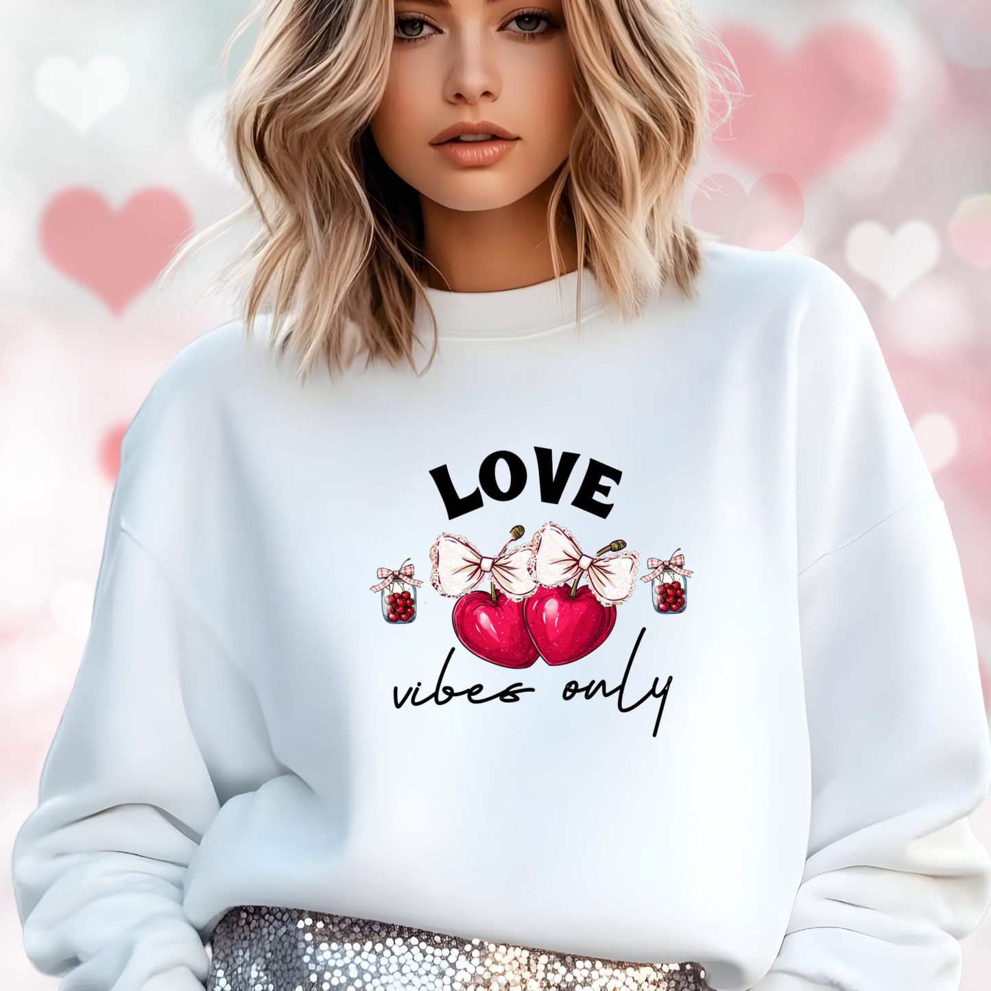 Love Vibes Only Crewneck Sweatshirt
