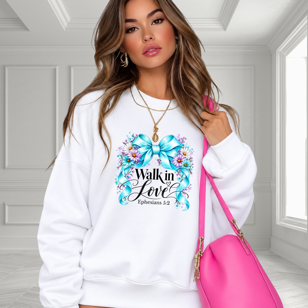 Walk In Love Ephesians 5:2 Crewneck Sweatshirt