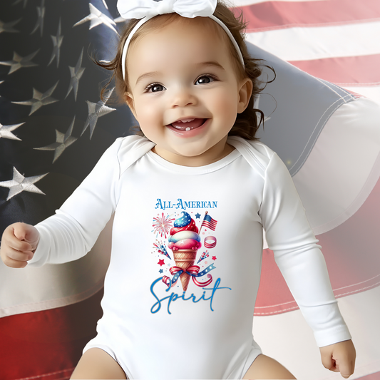 All-American Spirit Infant Long Sleeve Onesie