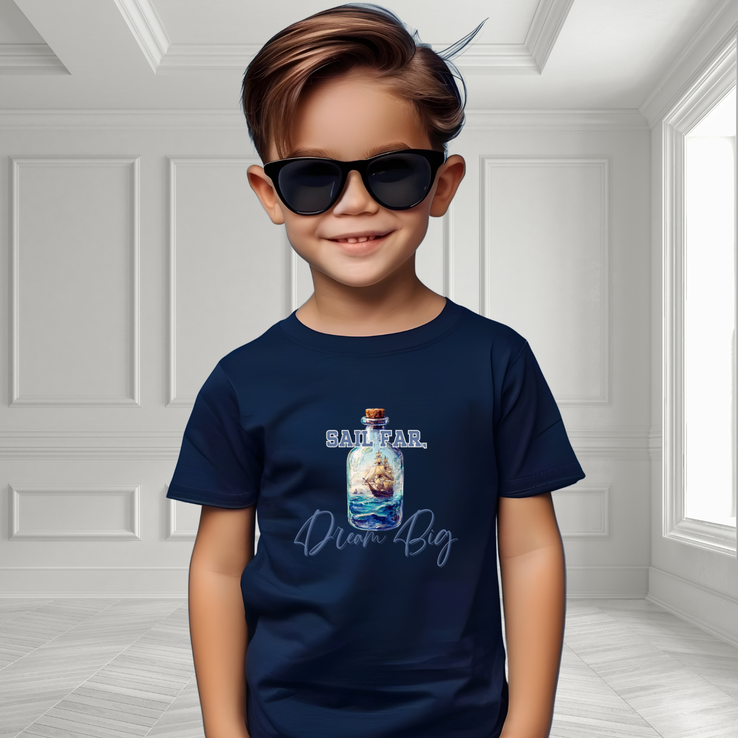 Sail Far, Dream Big Kid's T-Shirt