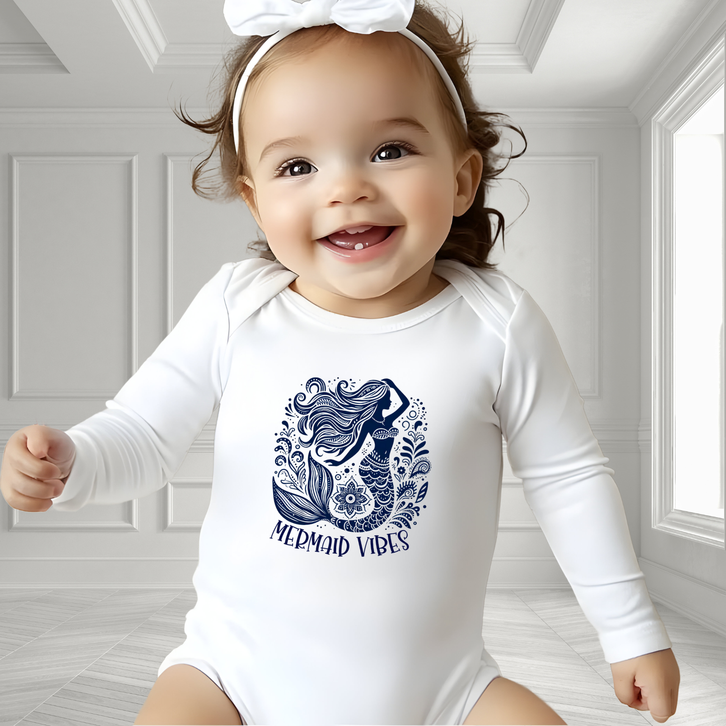 Mermaid Vibes Infant Long Sleeve Onesie