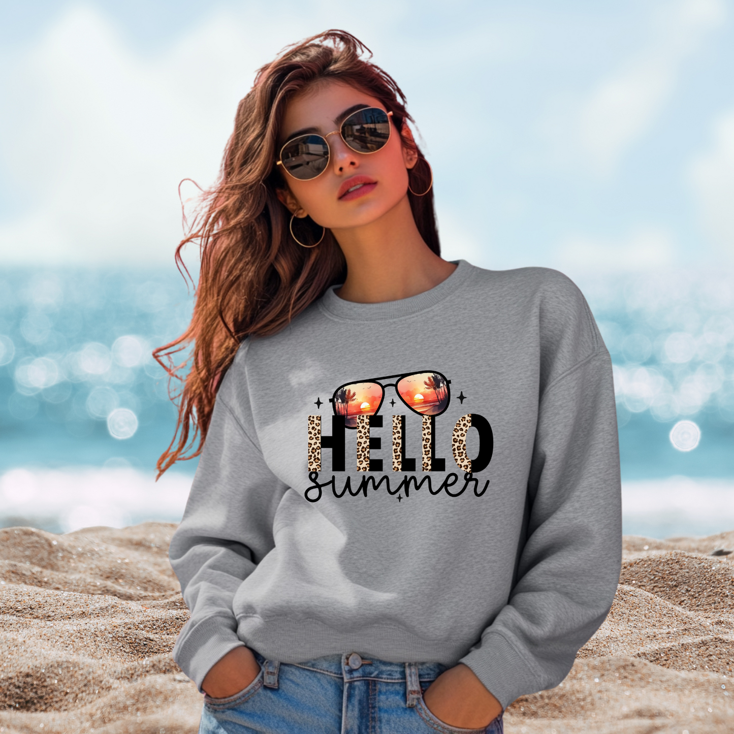 Hello Summer Crewneck Sweatshirt