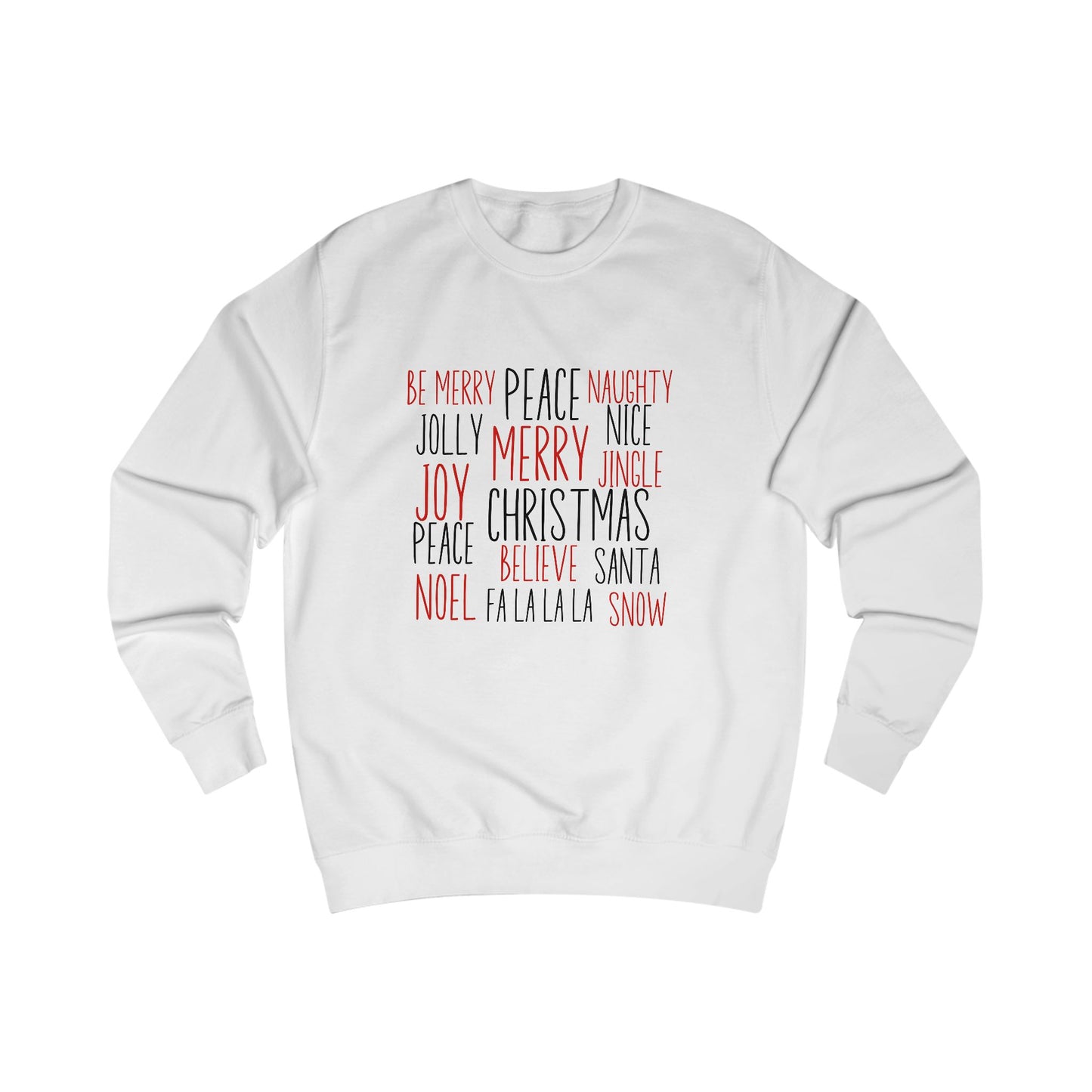 Festive Holiday Words Crewneck Sweatshirt