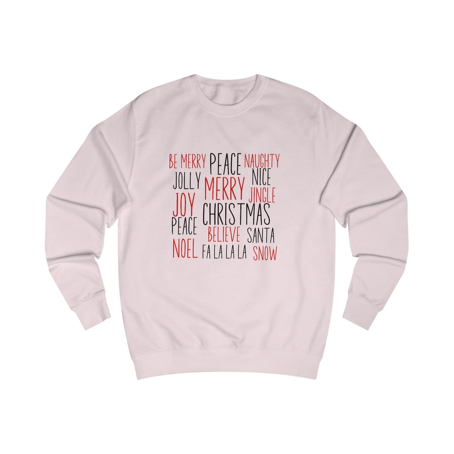 Festive Holiday Words Crewneck Sweatshirt