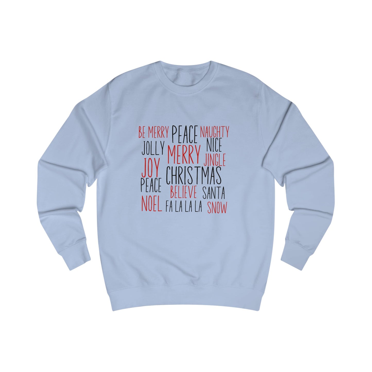 Festive Holiday Words Crewneck Sweatshirt