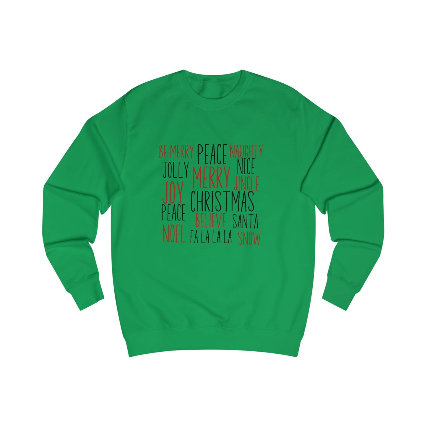 Festive Holiday Words Crewneck Sweatshirt
