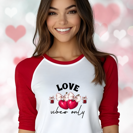 Love Vibes Only Baseball Tee