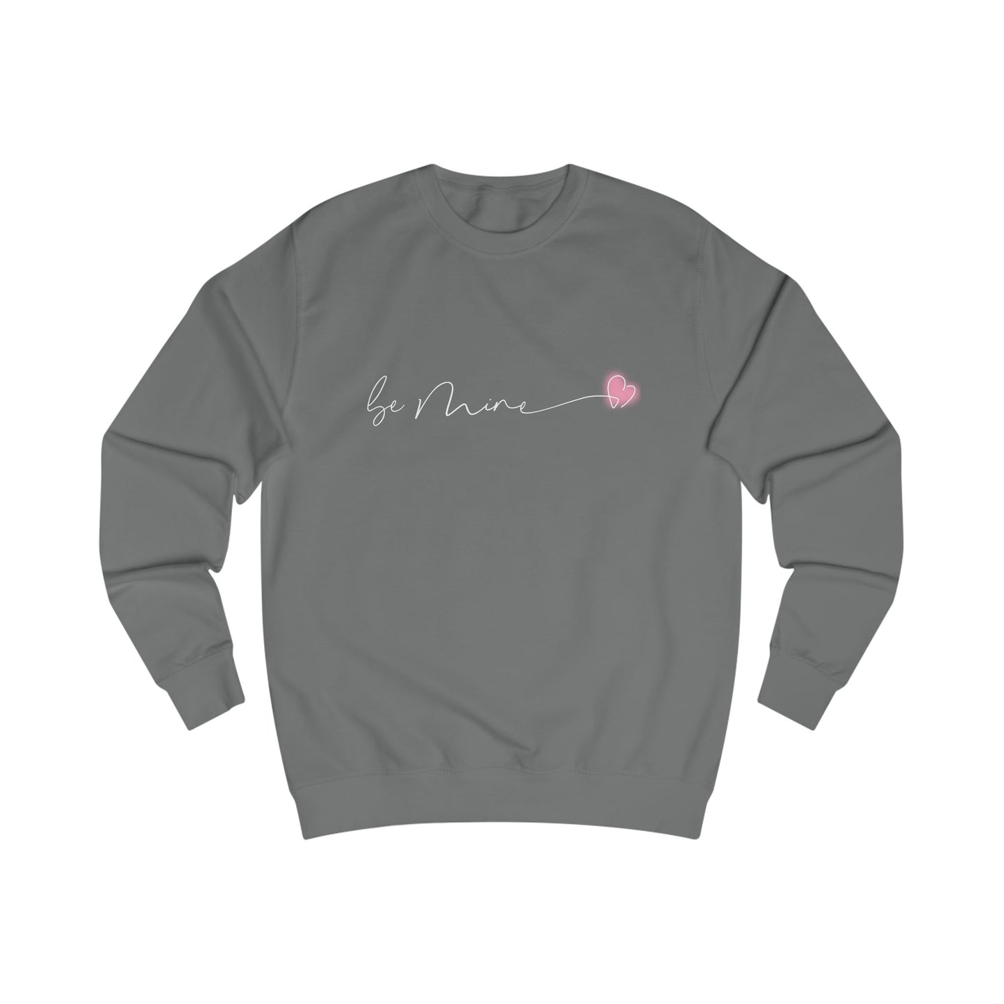 Be Mine Pink Heart Crewneck Sweatshirt
