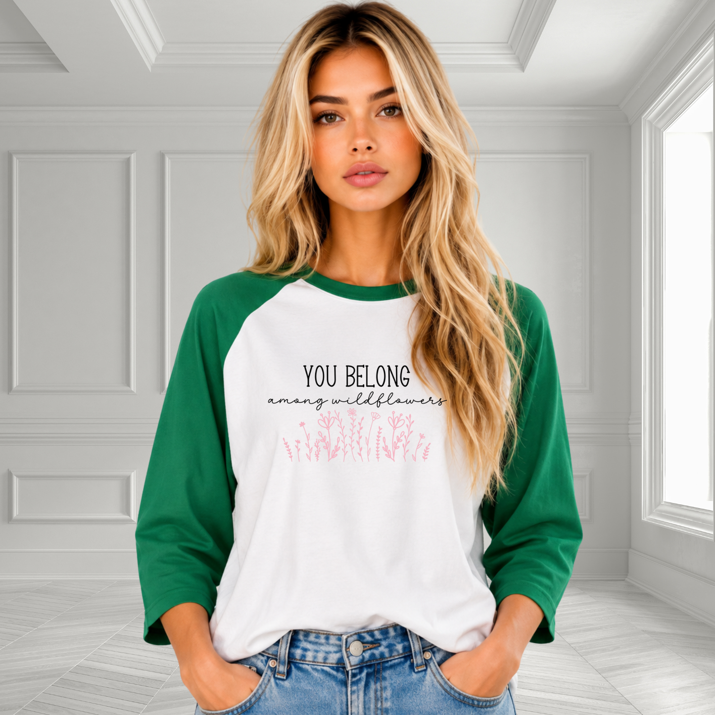 You Belong Among Wildflowers Baseball Tee