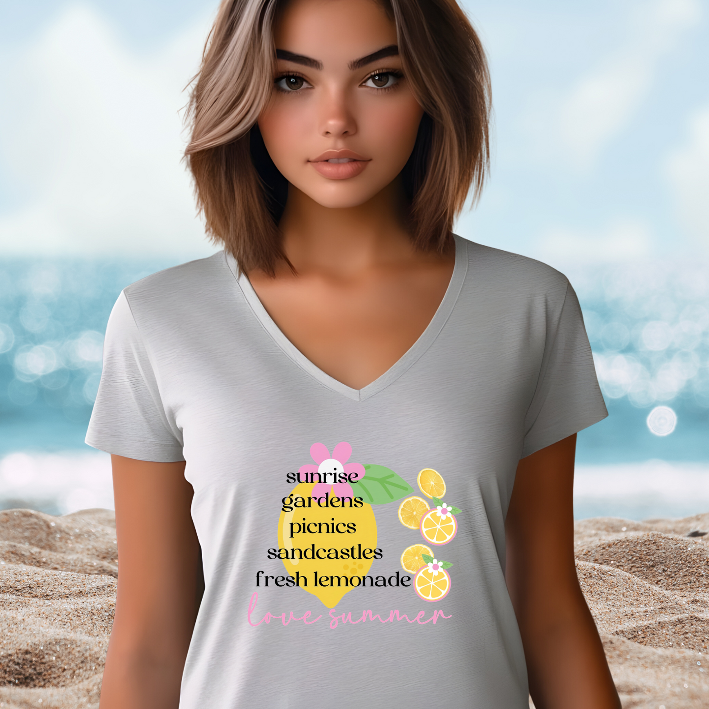 Love Summer V-Neck Tee