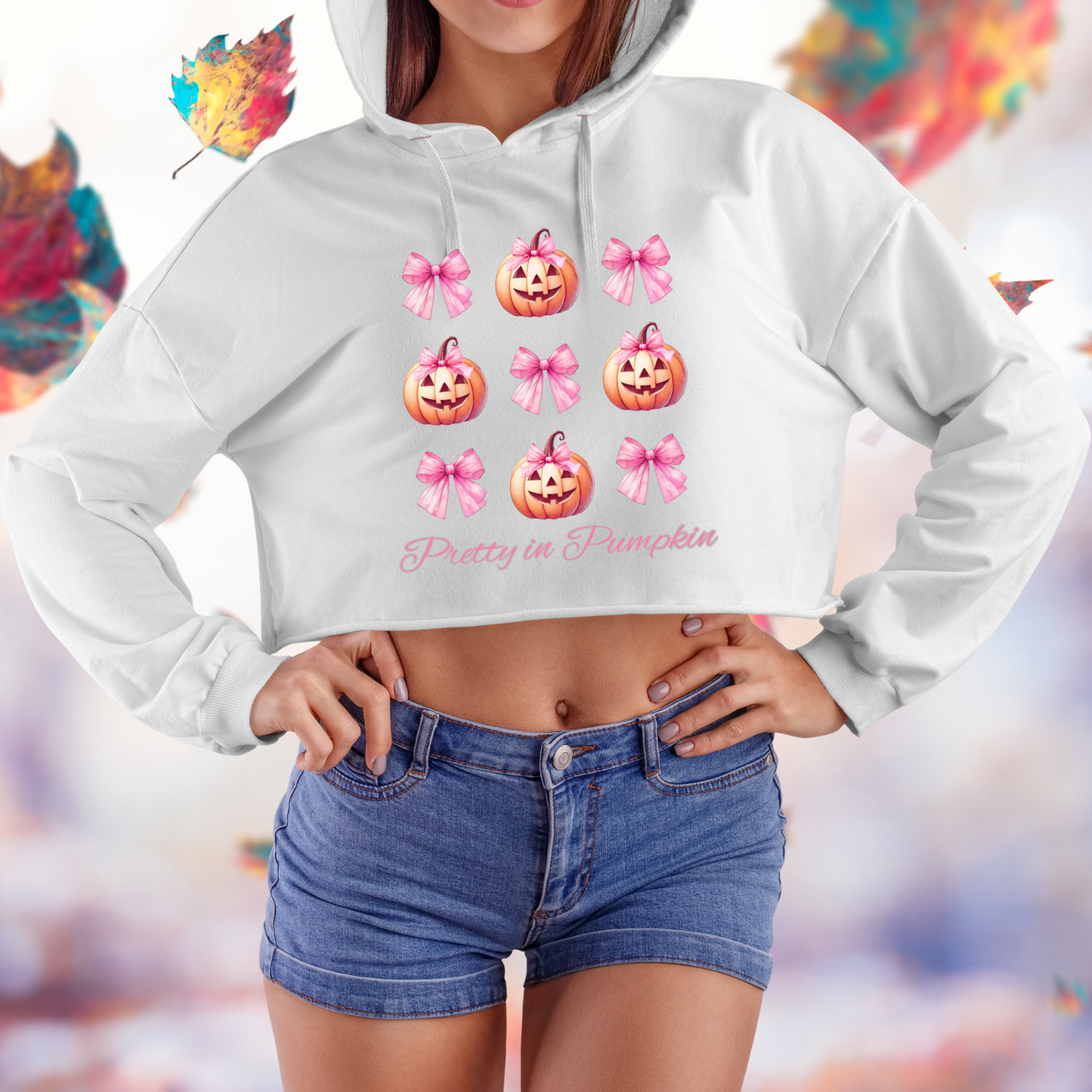Pretty in Pumpkin Crop Hoodie