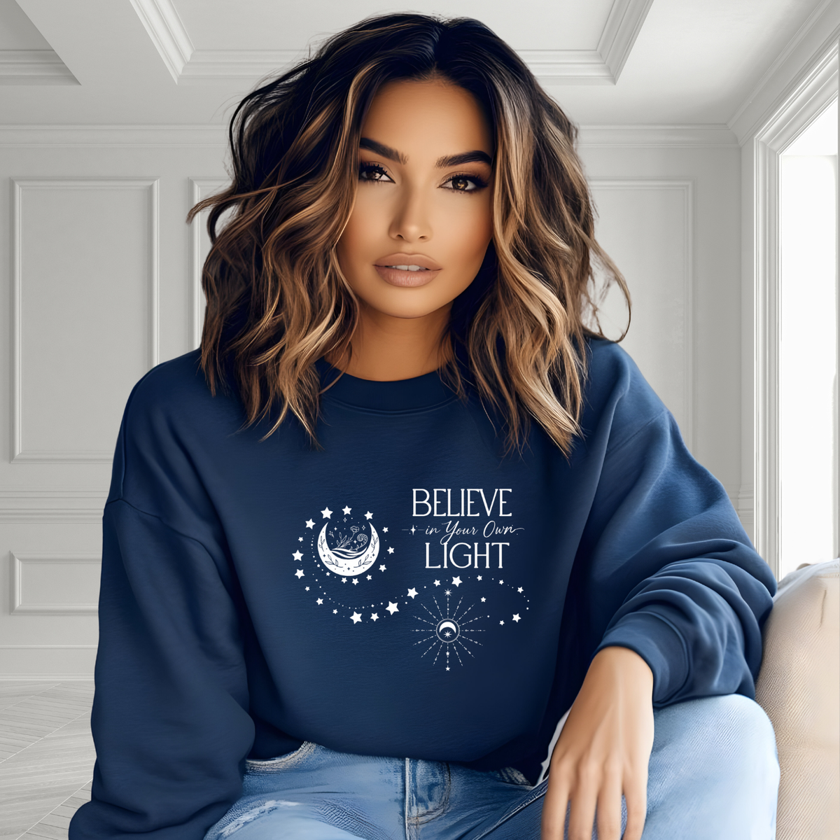 Believe In Your Own Light Crewneck Sweatshirt
