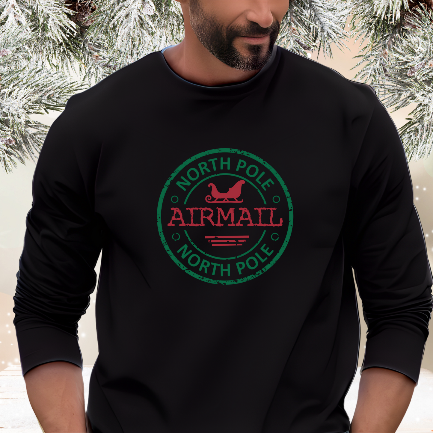North Pole Airmail Long Sleeve Tee
