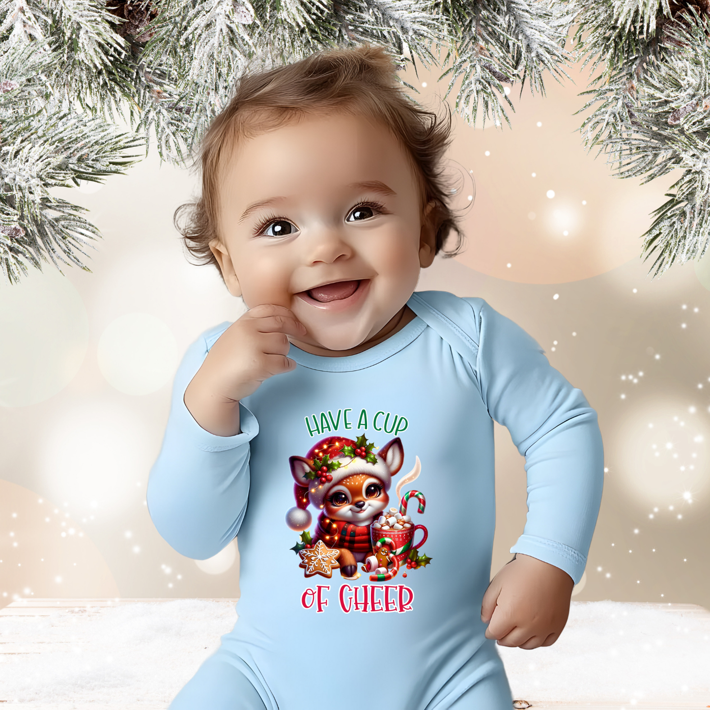 Have A Cup Of Cheer Infant Long Sleeve Onesie