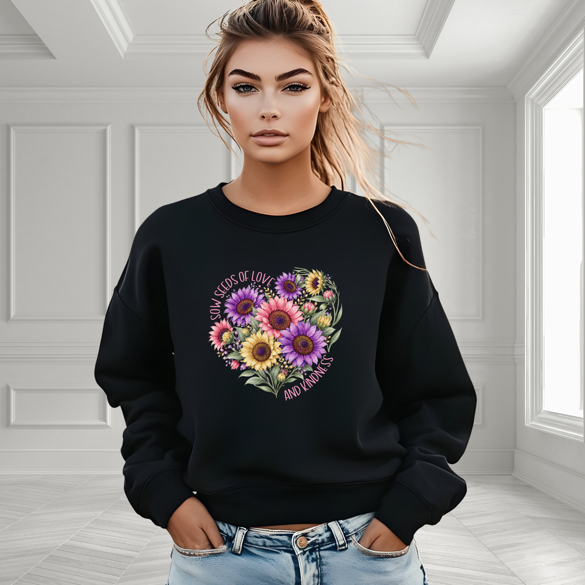 Sow Seeds Of Love And Kindness Crewneck Sweatshirt