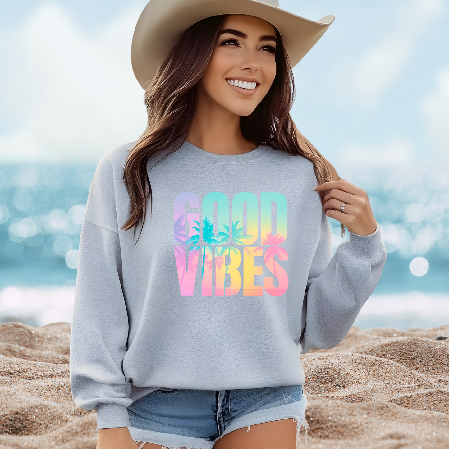Good Vibes Summer Crewneck Sweatshirt