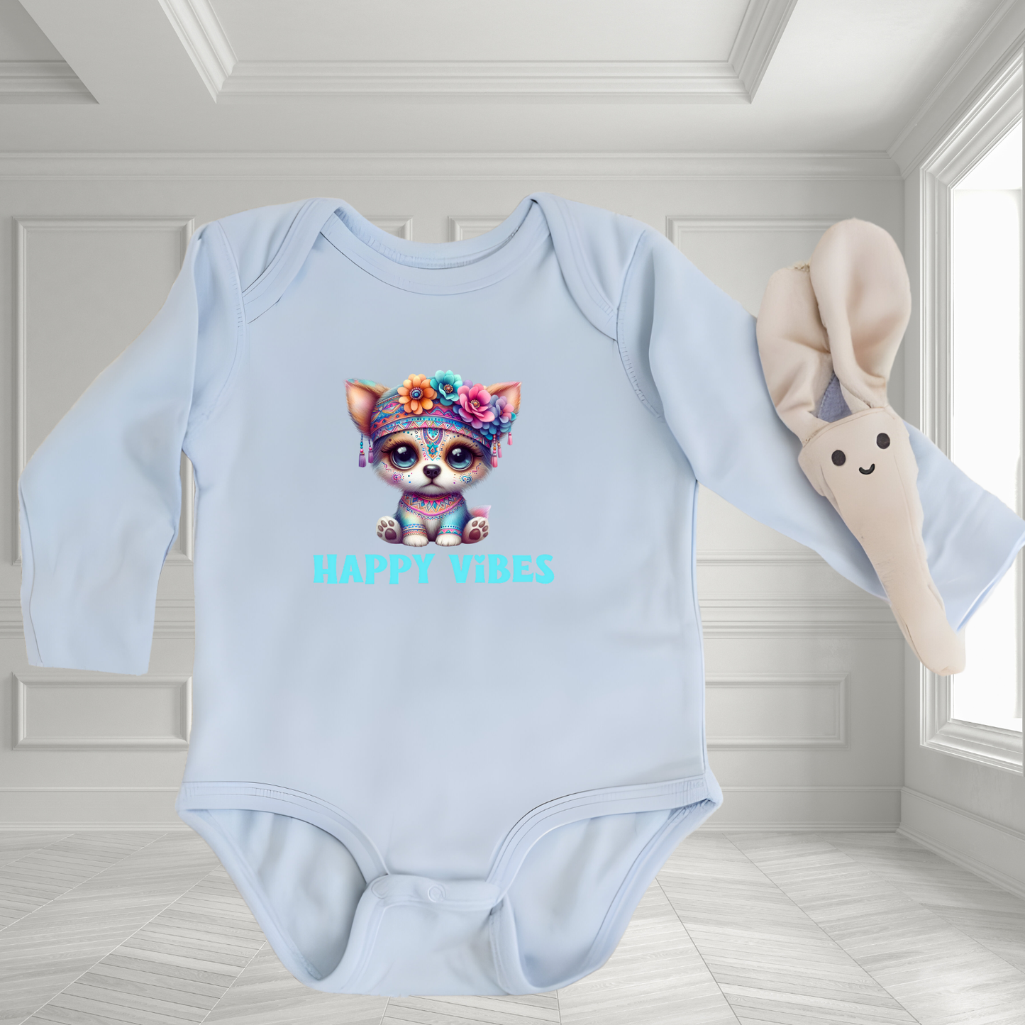 Happy Vibes Infant Long Sleeve Onesie
