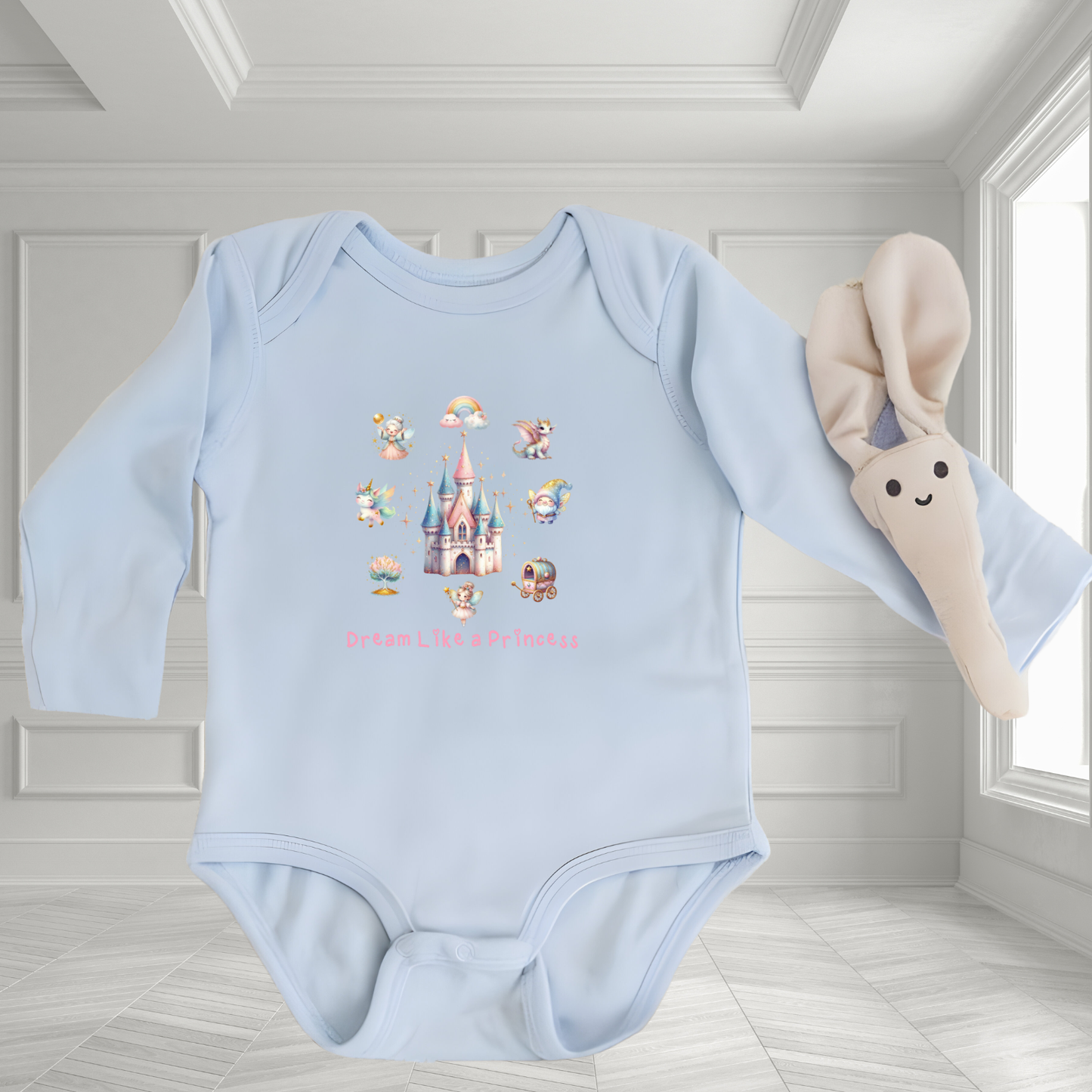 Dream Like A Princess Infant Long Sleeve Onesie