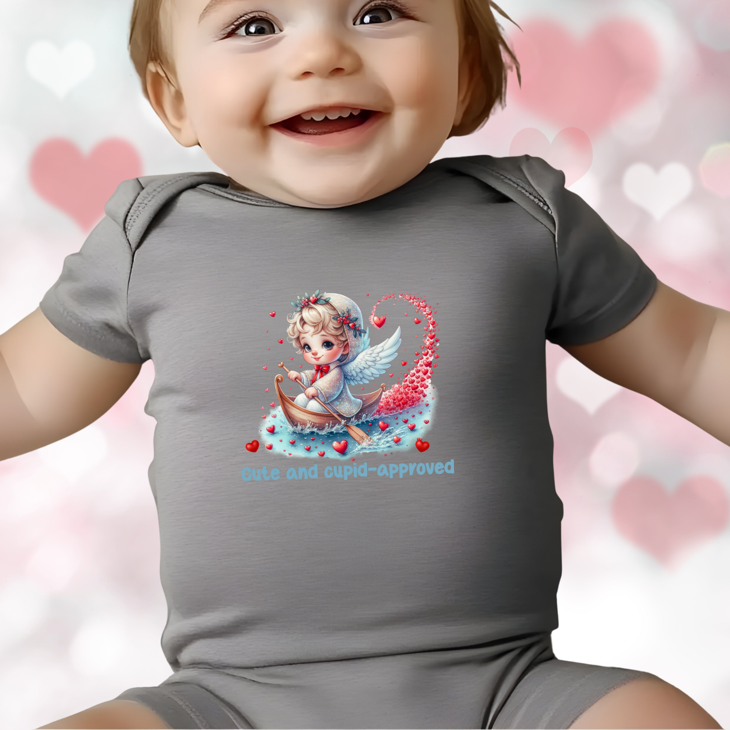 Cute And Cupid Approved Infant Short Sleeve Onesie