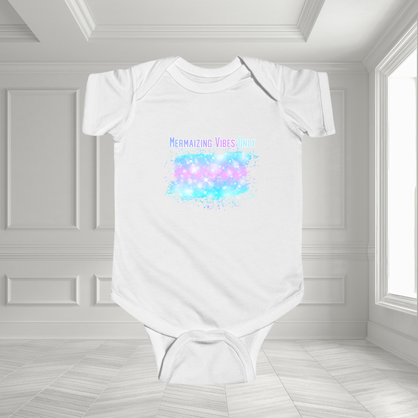 Mermaizing Vibes Only Infant Short Sleeve Onesie