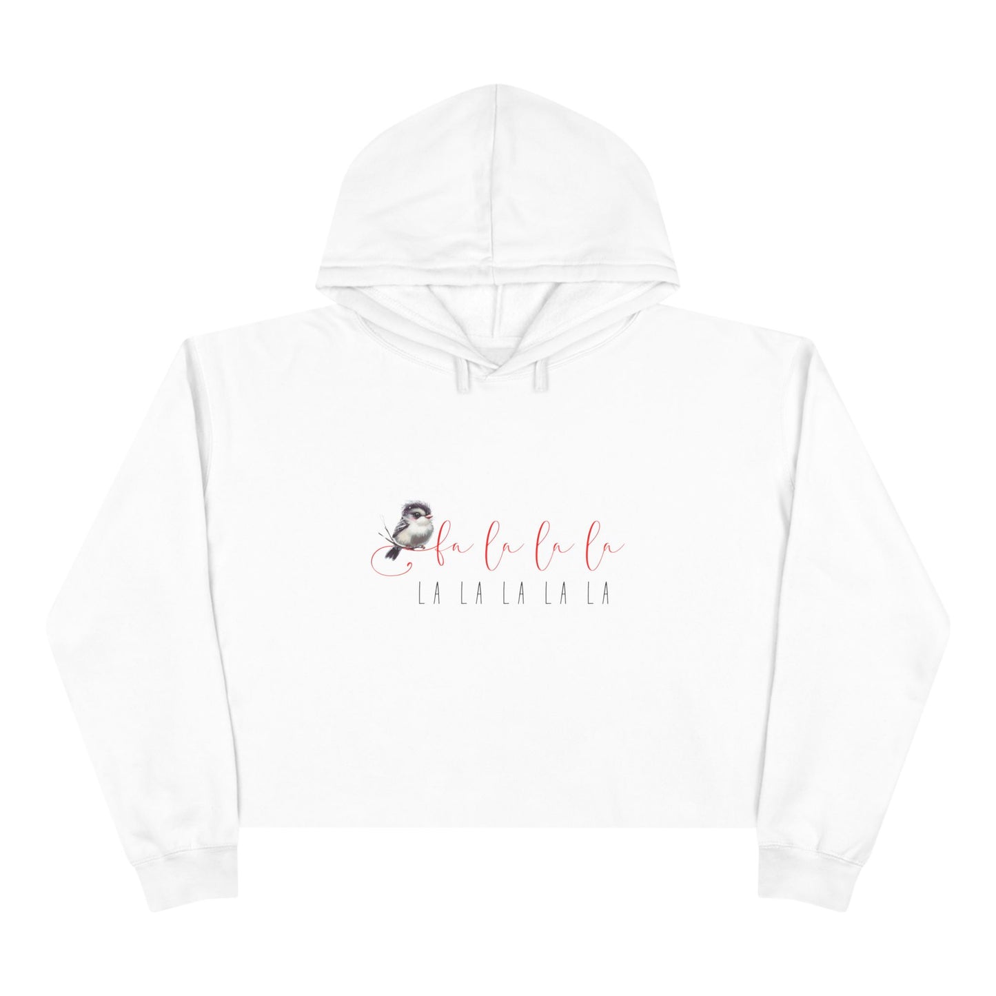 Fa La La La Crop Hoodie