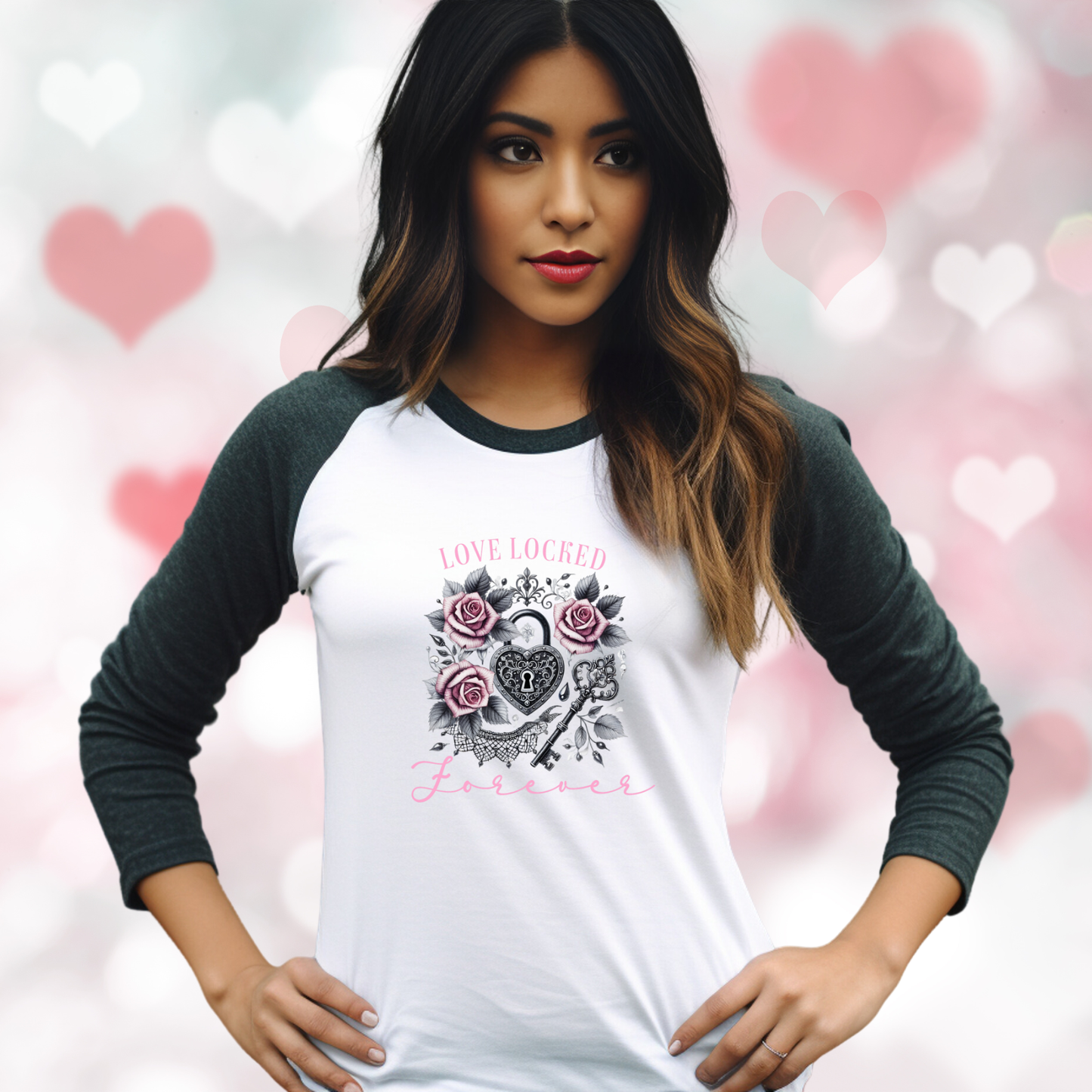 Love Locked Forever Baseball Tee