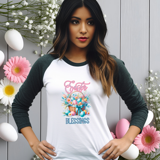 Easter Blessings Baseball Tee