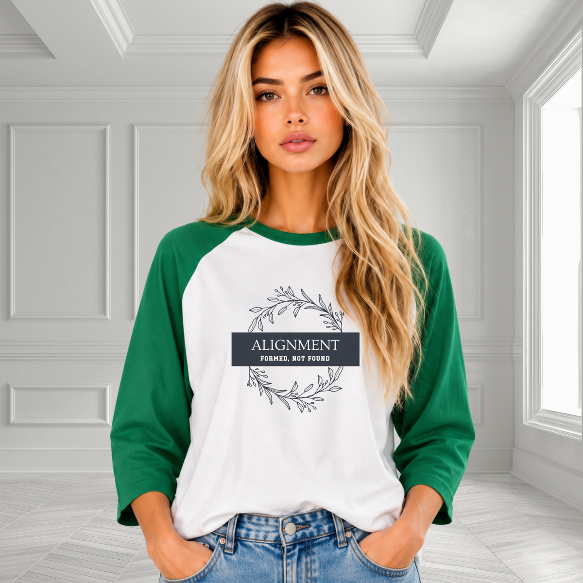 Alignment -Formed, Not Found Baseball Tee