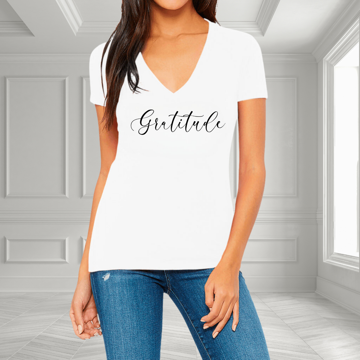 Gratitude V-Neck T-Shirt