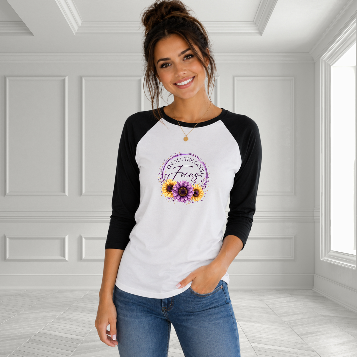 Focus On All The Good Baseball Tee