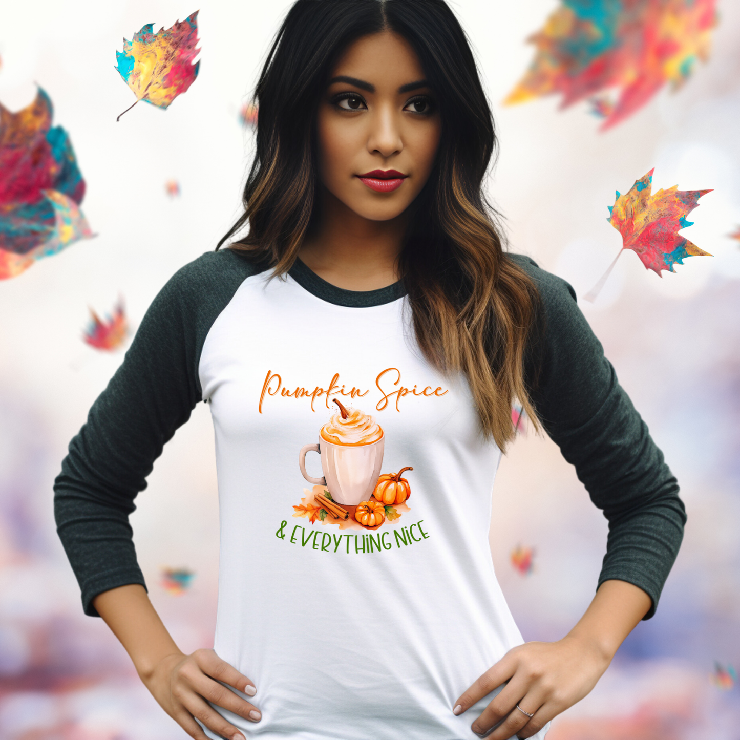 Pumpkin Spice & Everything Nice Baseball Tee