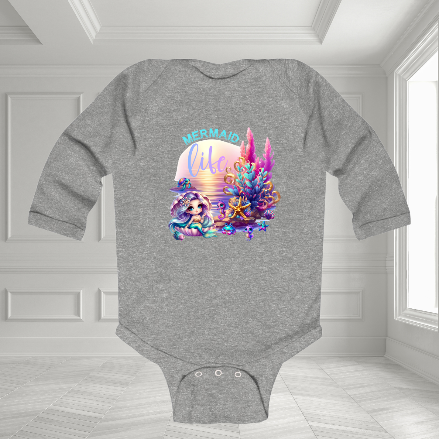Mermaid Life Infant Long Sleeve Onesie