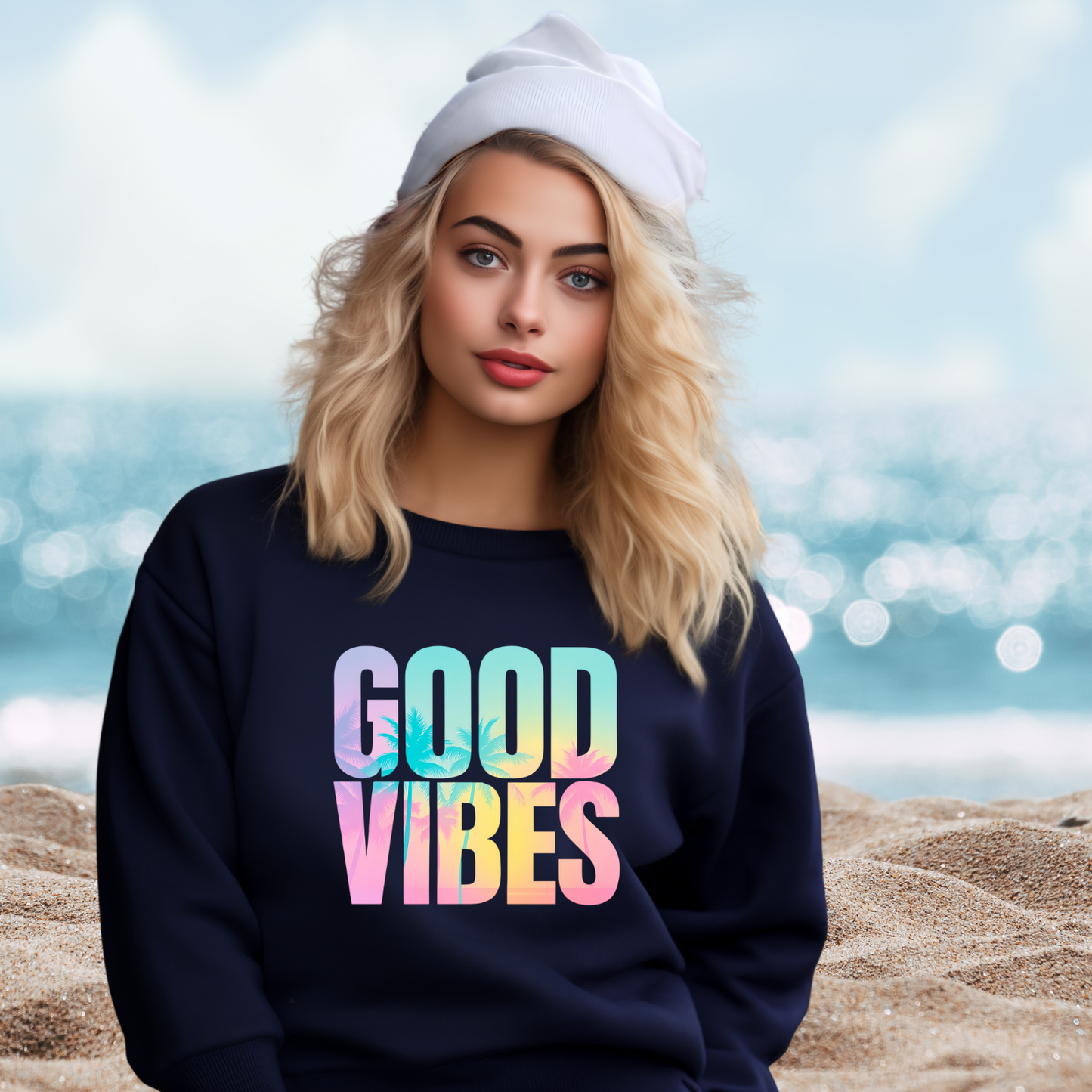 Good Vibes Summer Crewneck Sweatshirt