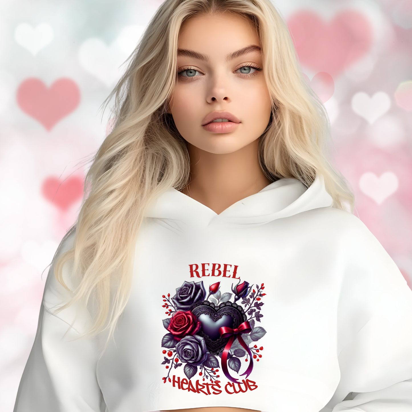 Rebel Hearts Club Crop Hoodie