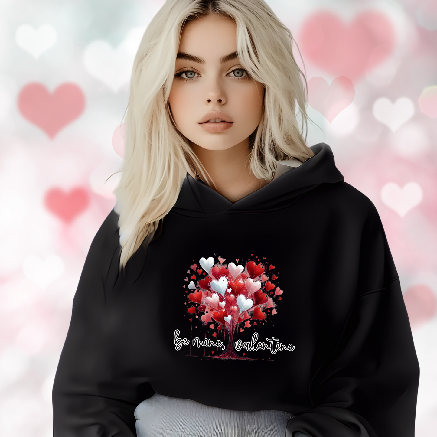 Be Mine, Valentine Crop Hoodie