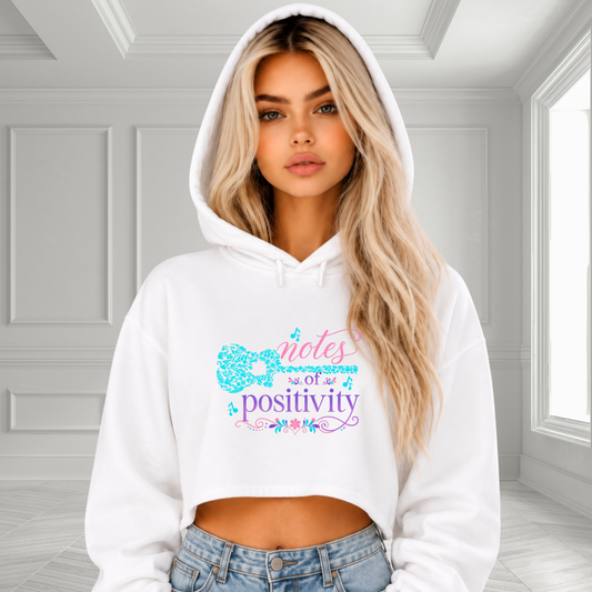 Notes Of Positivity Crop Hoodie
