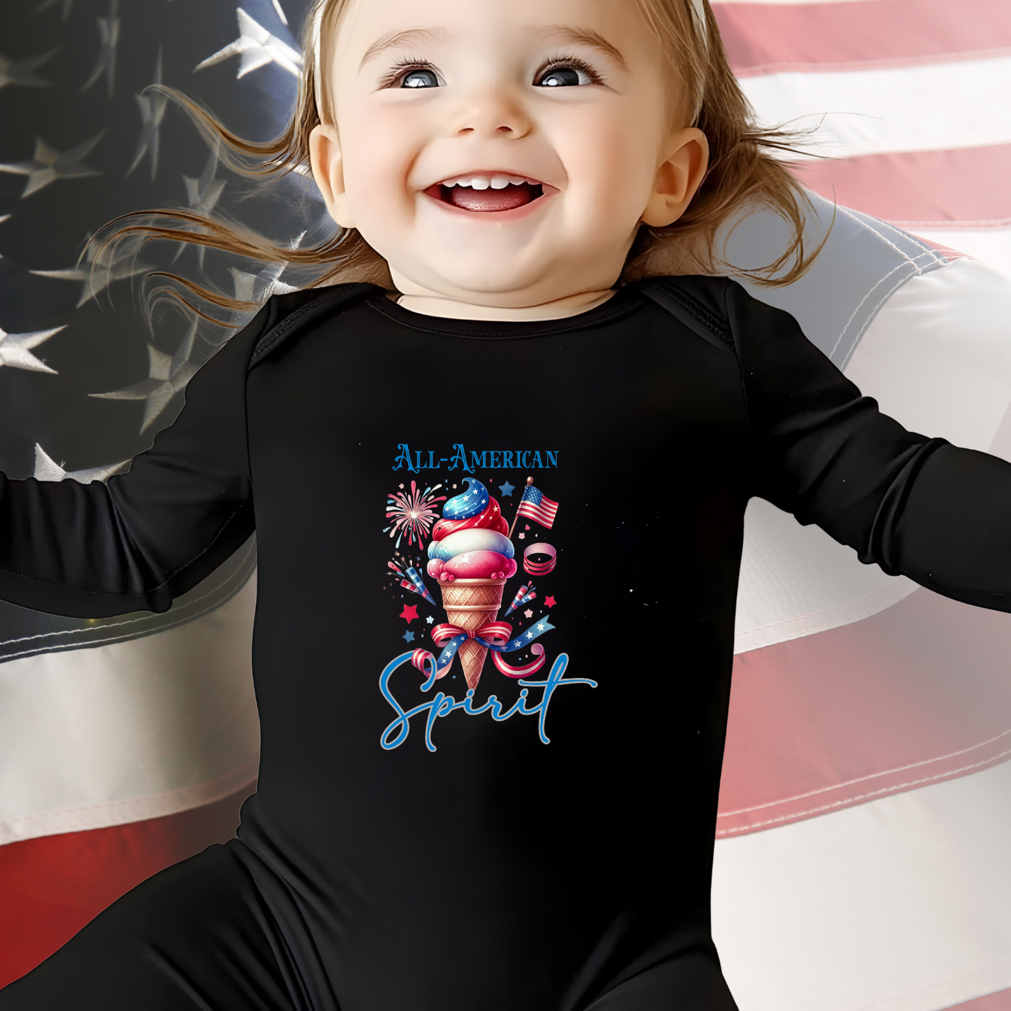All-American Spirit Infant Long Sleeve Onesie