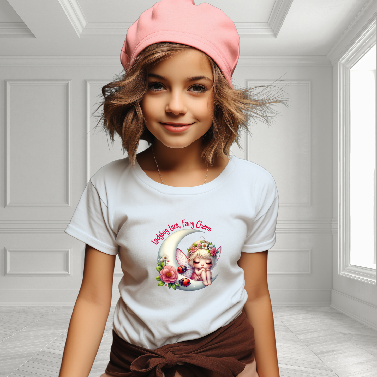 Ladybug Luck, Fairy Charm Kid's T-Shirt