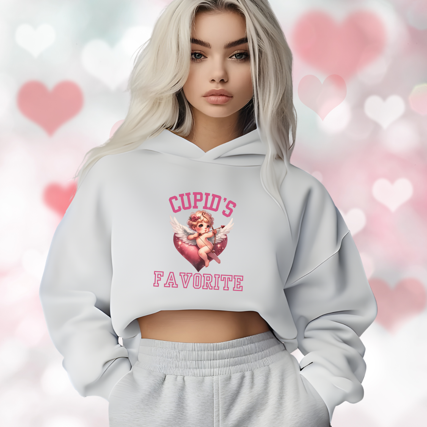 Cupid’s Favorite Crop Hoodie