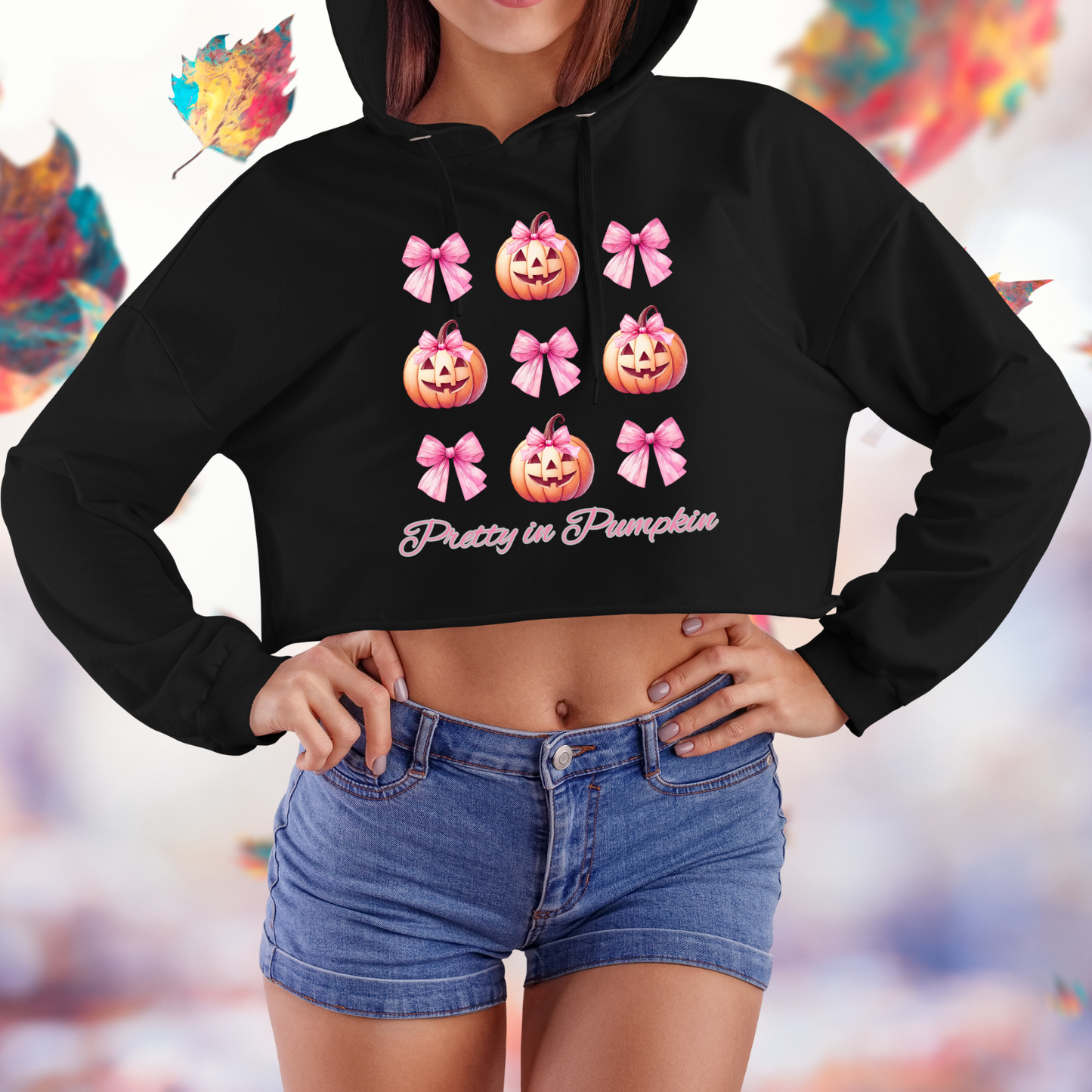 Pretty in Pumpkin Crop Hoodie