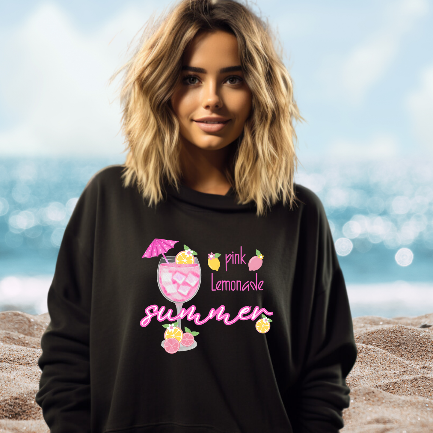 Pink Lemonade Summer Crewneck Sweatshirt