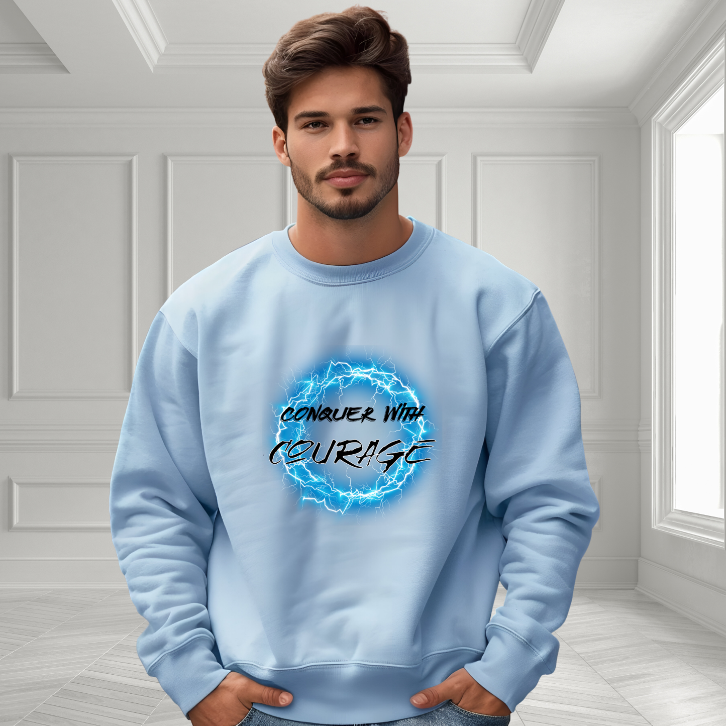 Conquer With Courage Crewneck Sweatshirt