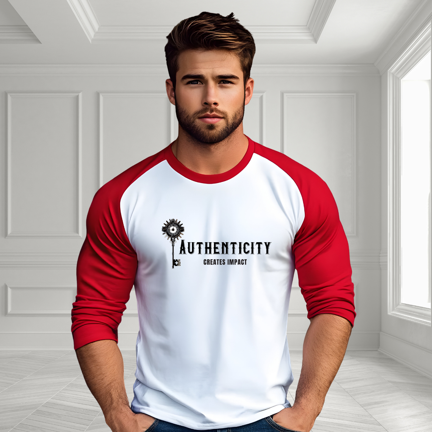 Authenticity Creates Impact Baseball Tee