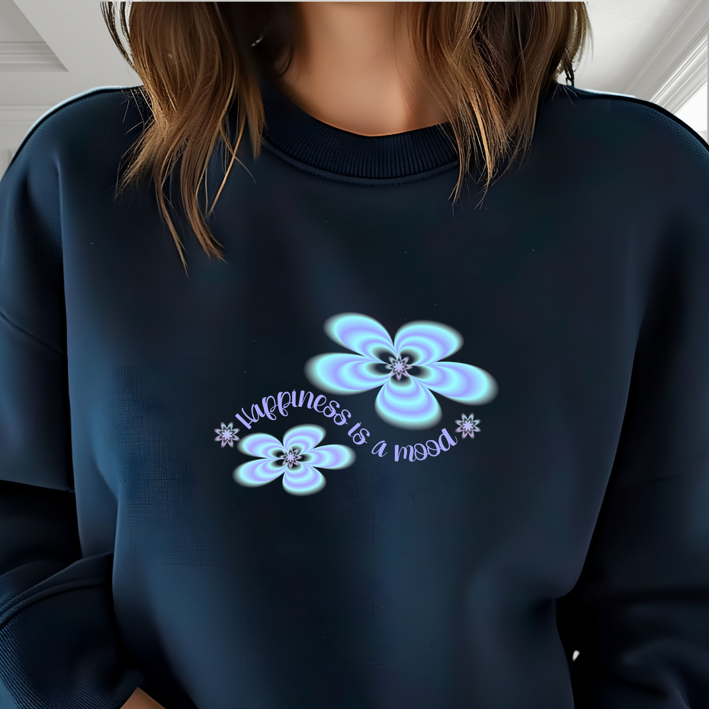 Happiness Is A Mood Crewneck Sweatshirt