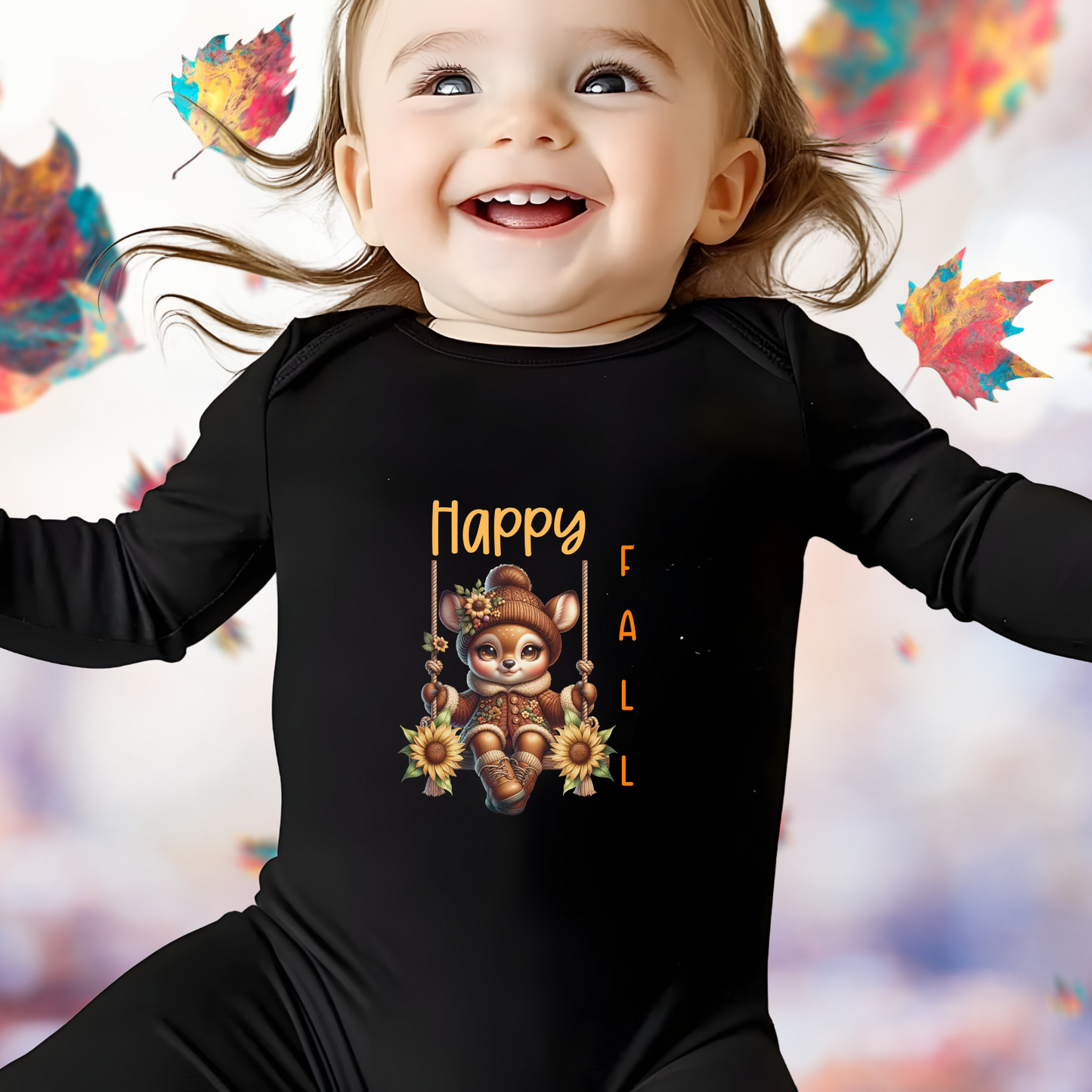 Happy Fall Infant Long Sleeve Onesie