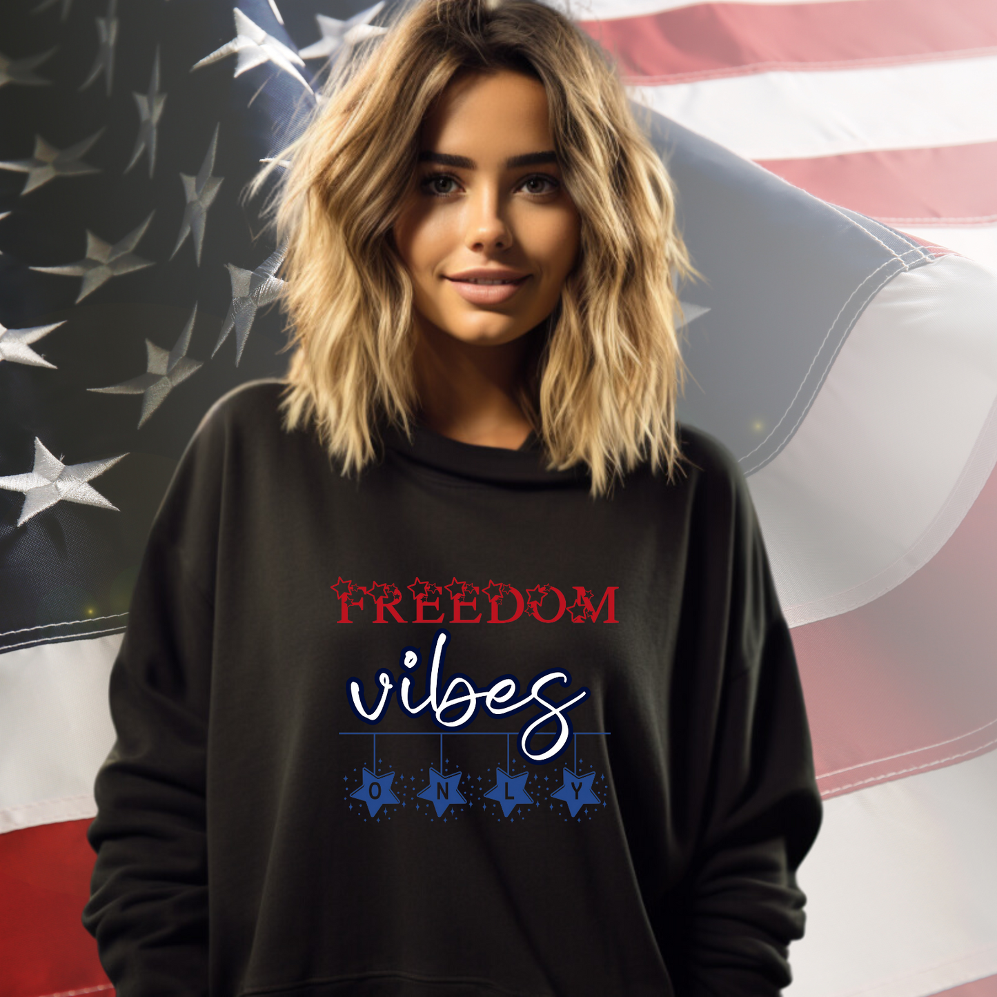 Freedom Vibes Only Crewneck Sweatshirt