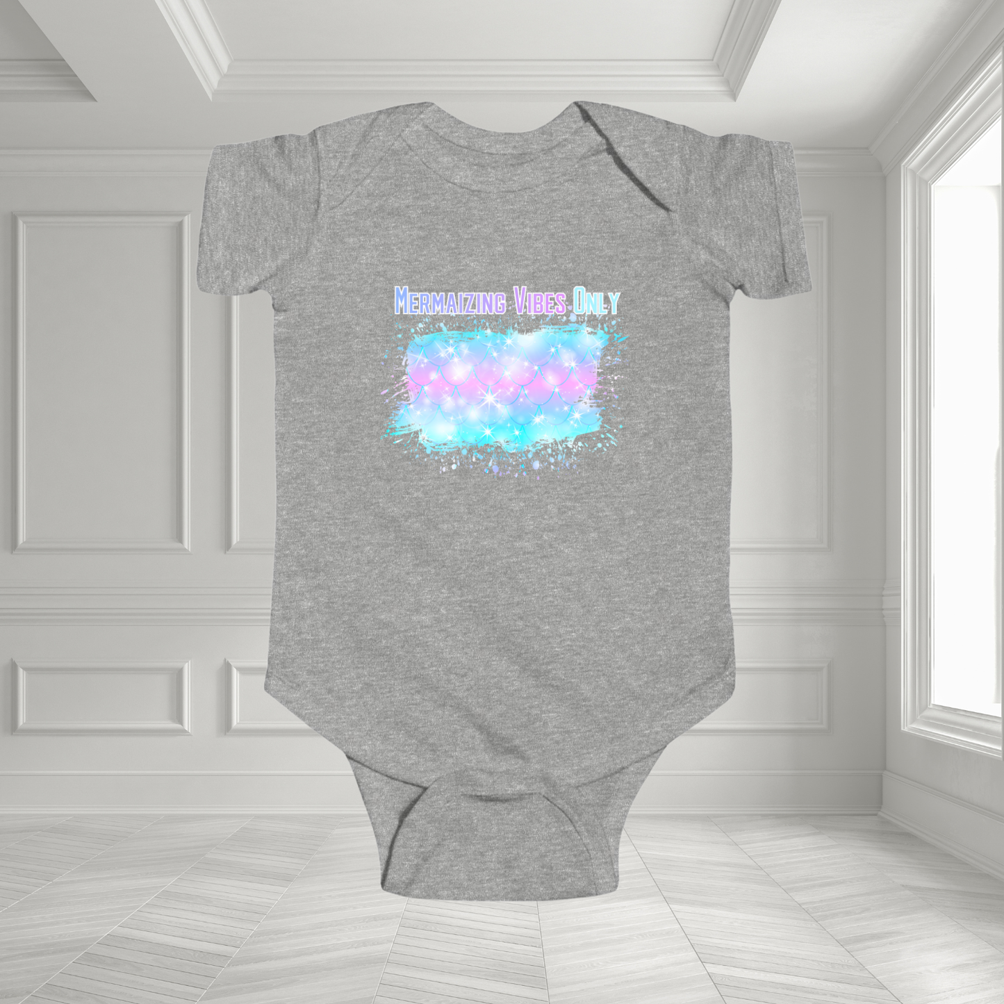 Mermaizing Vibes Only Infant Short Sleeve Onesie
