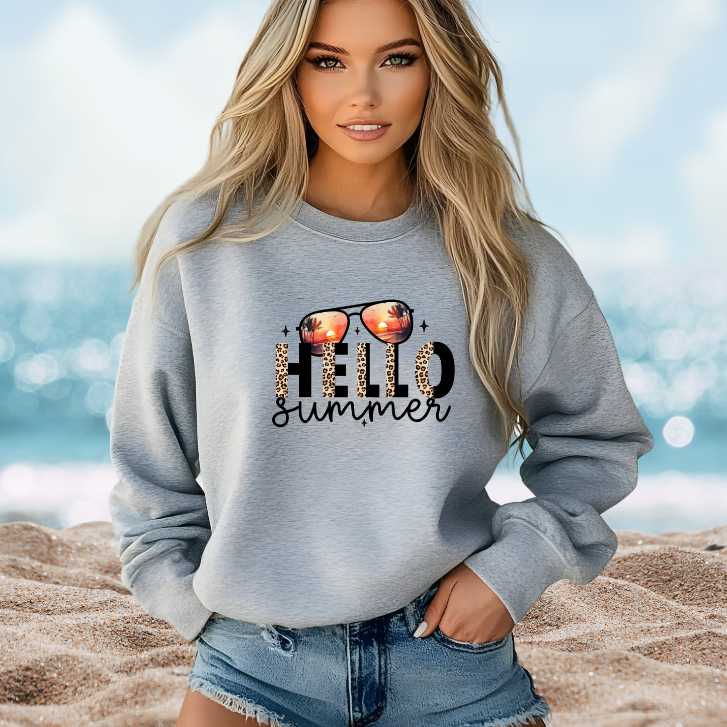 Hello Summer Crewneck Sweatshirt